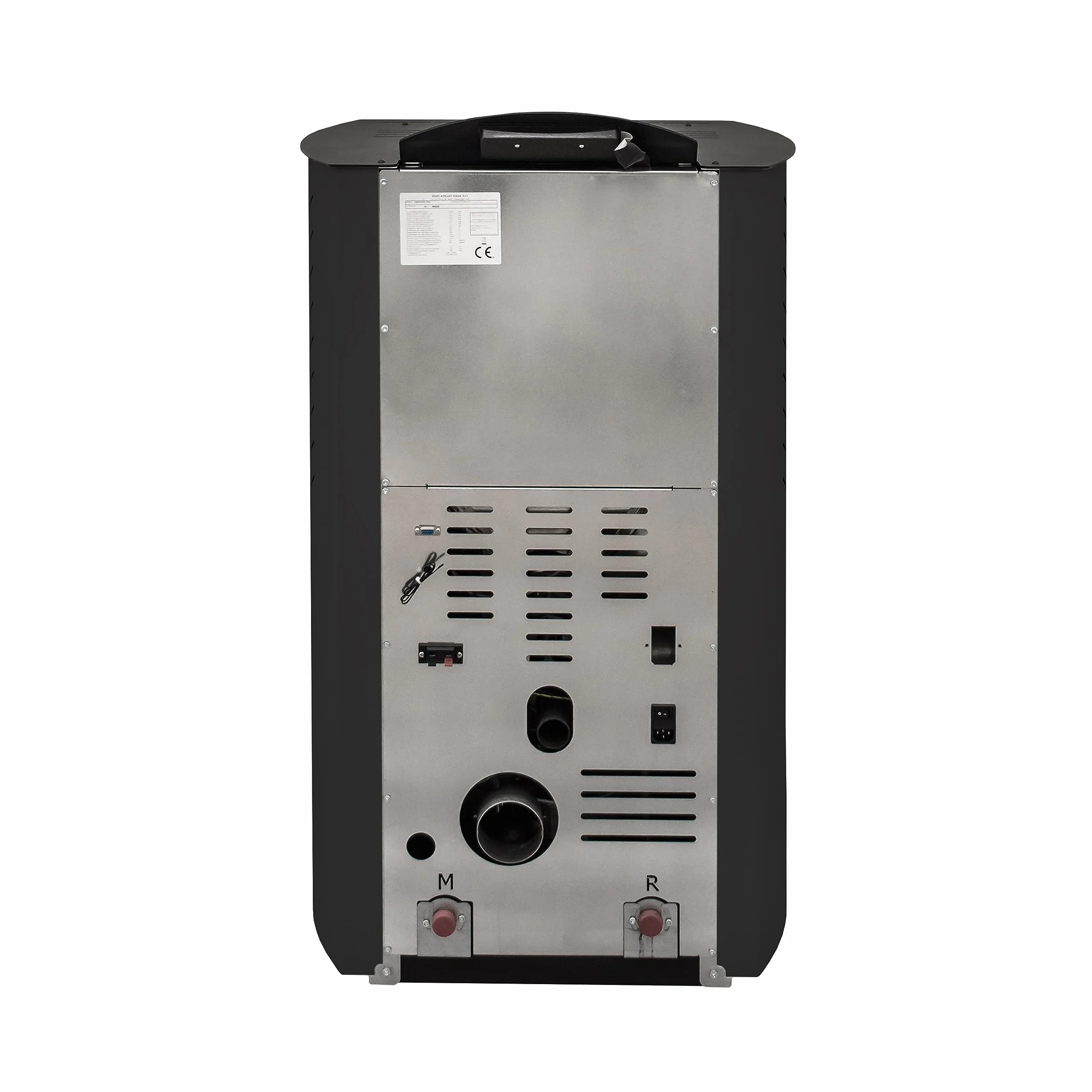 STUFE A PELLET ITALIA Siberia Idro 15 KW WiFi | Hydro-Pelletöfen für Heizung und Warmwasser Effizienz 90% Heizt 90m² Autonomie 20 Std Programmierbar WiFi-Steuerung 5 Kräfte 24 Monate Garantie Schwarz
