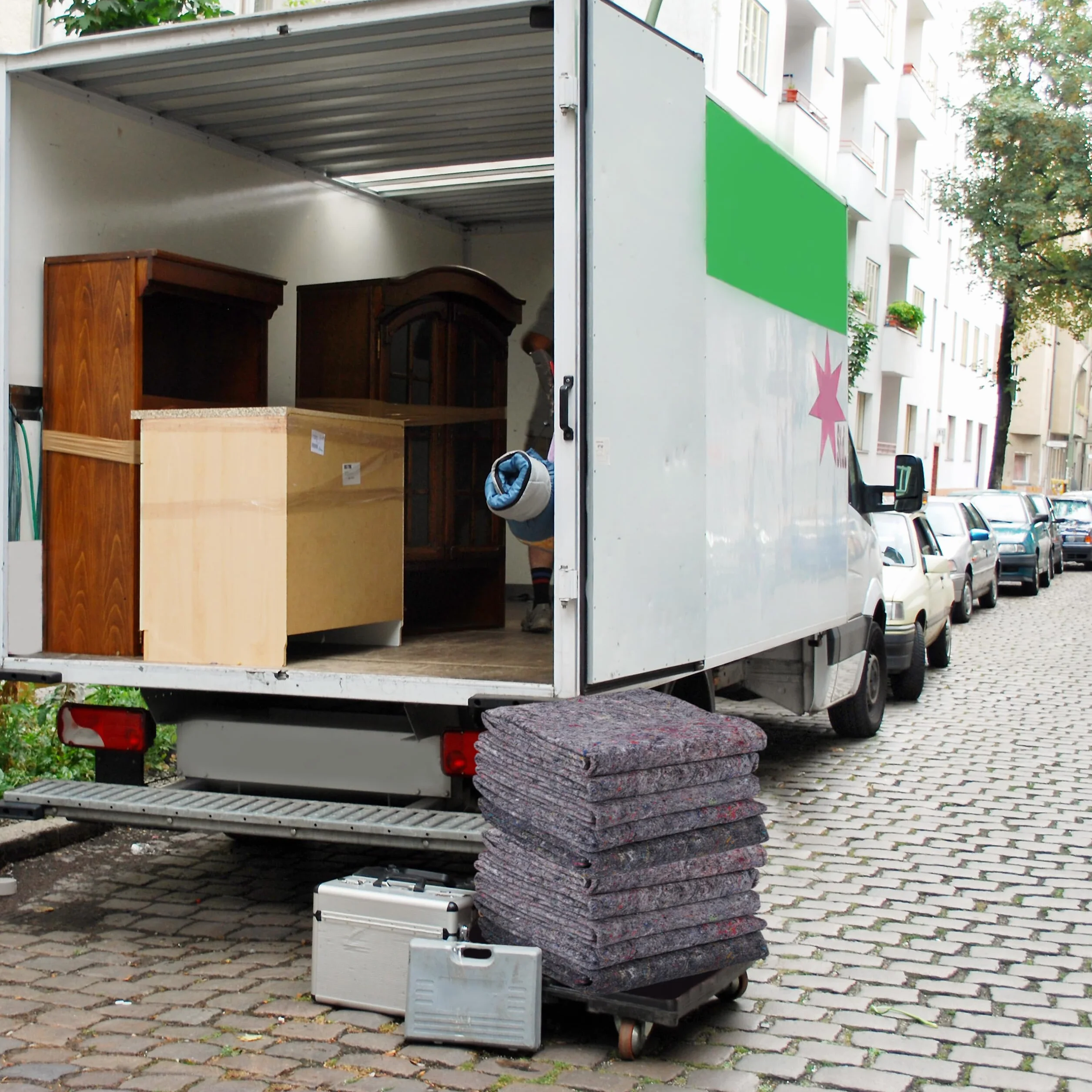 Relaxdays Umzugsdecken im 6er Set, Vlies Möbeldecken, Packdecken Umzug, 150x200 cm, Transportdecken, Schutzdecken, grau
