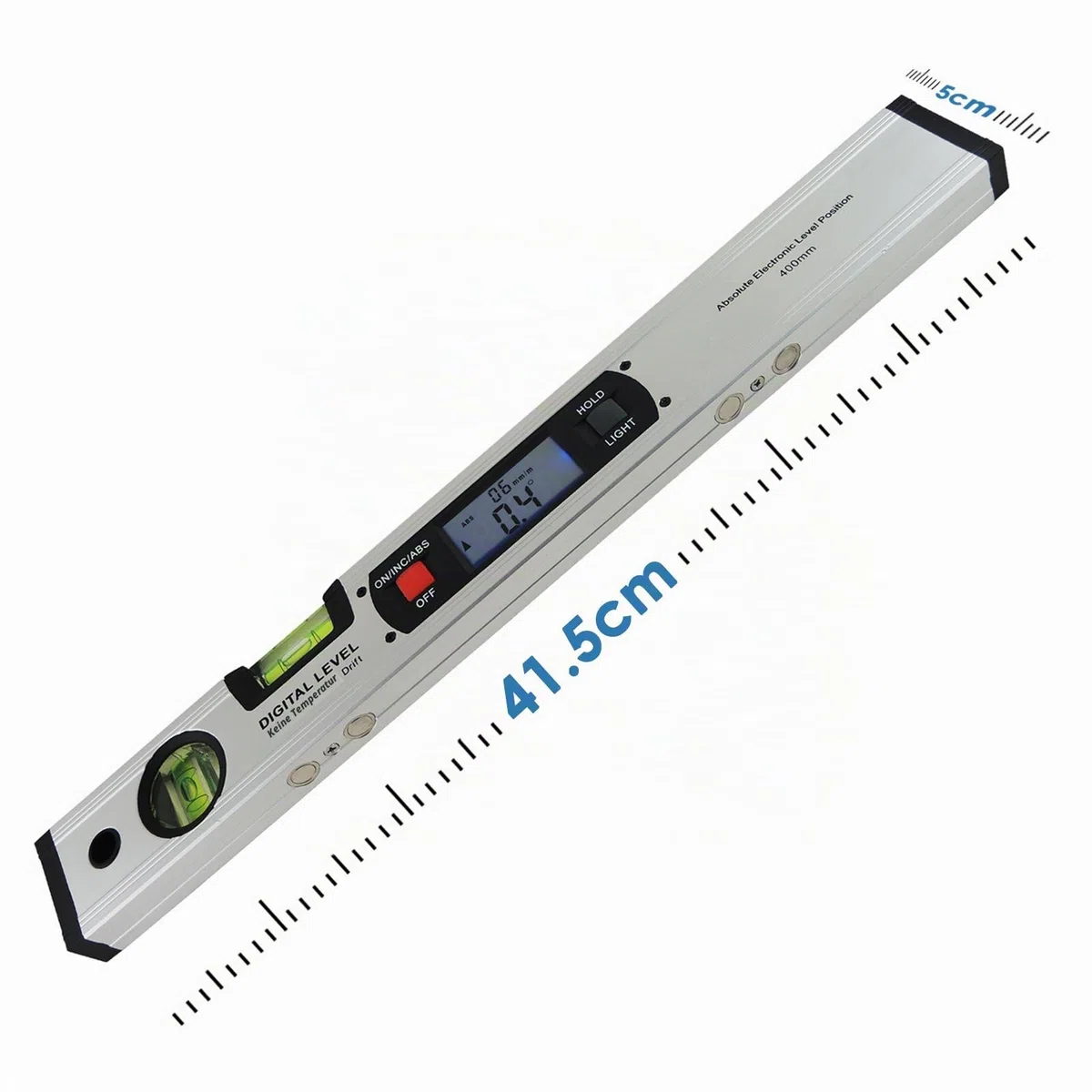 Winkelmesser Lineal Werkzeug Gauge Wasserwaage 42 cm 420 mm 41,9 cm lang digitalem Neigungsmesser protactor mit magnetischer Unterseite