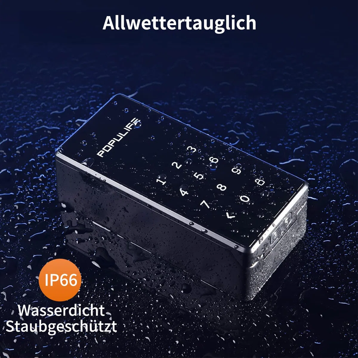 Populife WiFi-Schlüsseltresor mit Gateway, IP66 Wasserdicht, Fernsteuerung, Wandmontierung