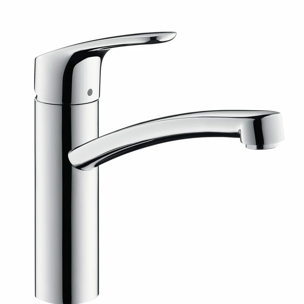 hansgrohe Focus M41 - Küchenarmatur, 1 Stahlart, Wasserhahn Küche mit Auslaufhöhe 160 mm, Mischbatterie Küche 360° schwenkbar, Chrom, 31806000