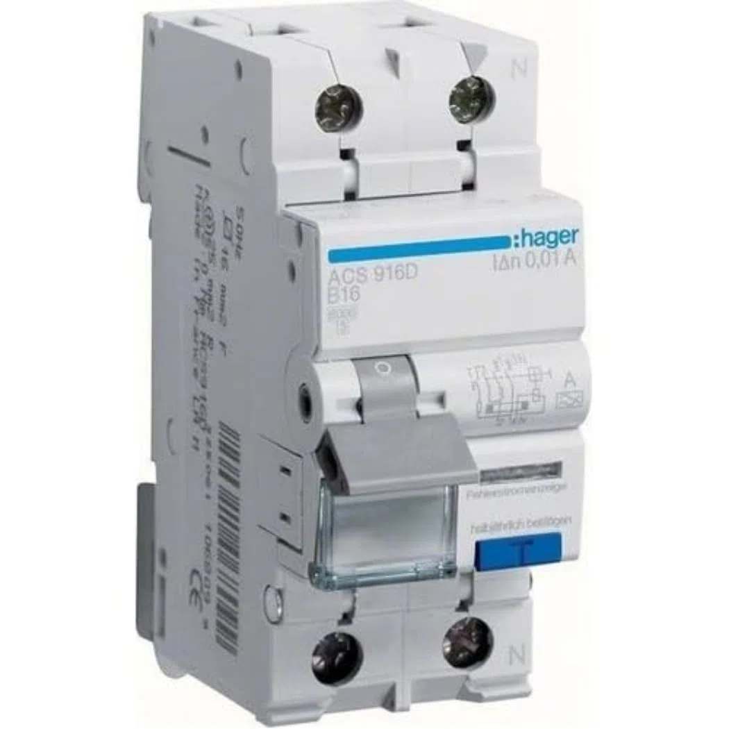 Hager ACS916D FI-LS 1P+N 6kA B-16A 10mA A QC