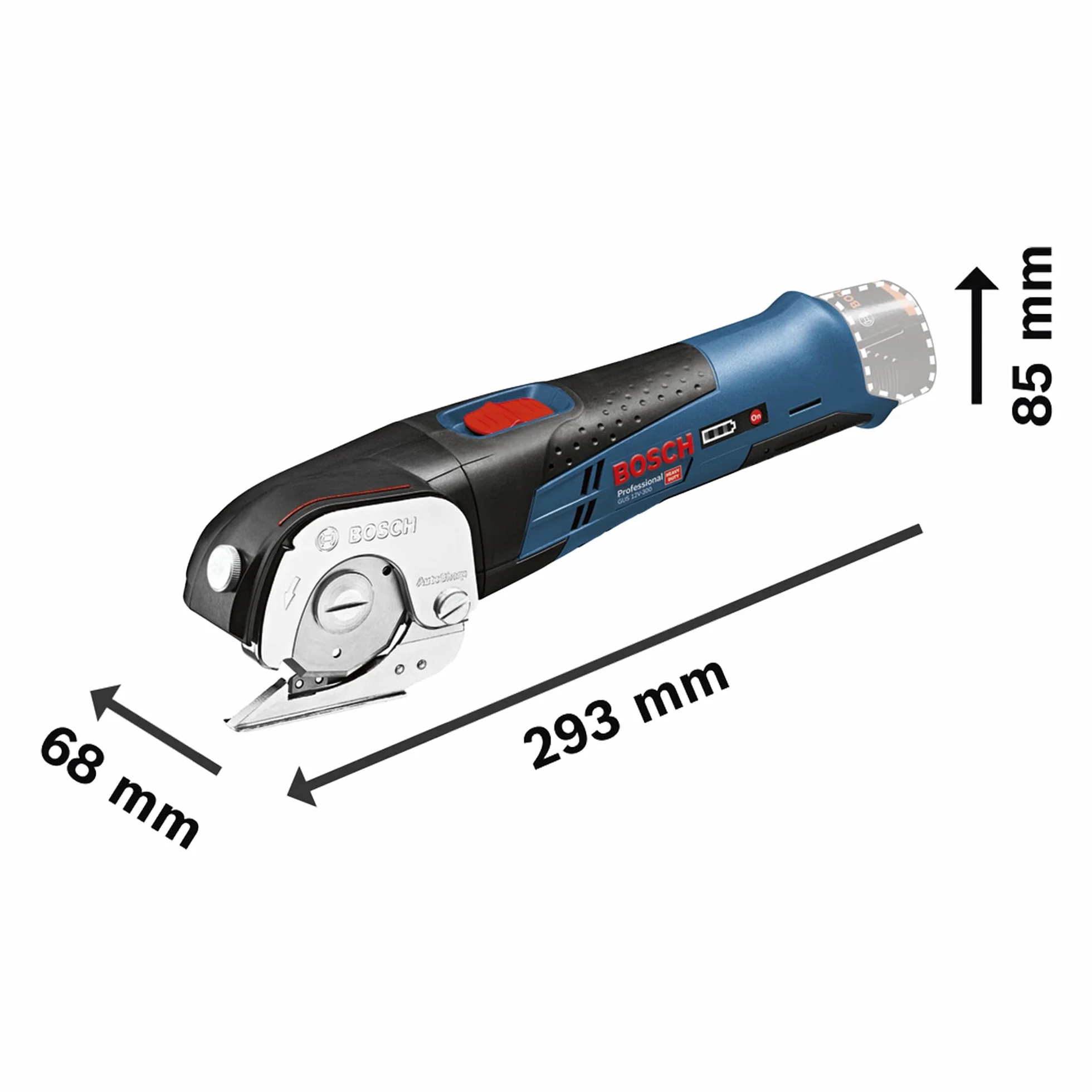 Bosch Professional 12V System Akku Universalschere GUS 12V-300 (ohne Akku/ Ladegerät)
