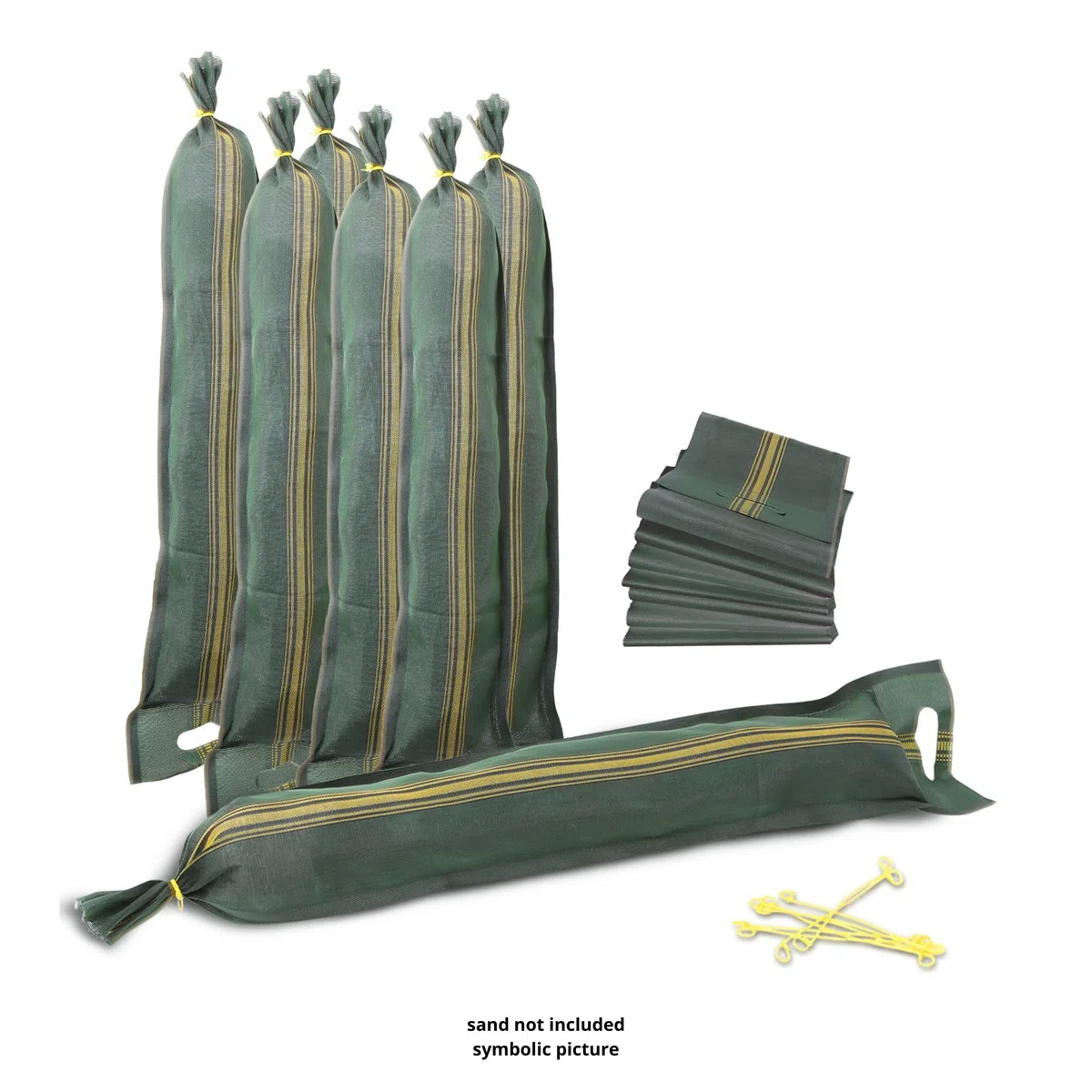 20x Sandsäcke - Sandsack Hochwasserschutz – Silosandsäcke ungefüllt – Silosäcke Wassersperre Hochwasser (25 x 100 cm)