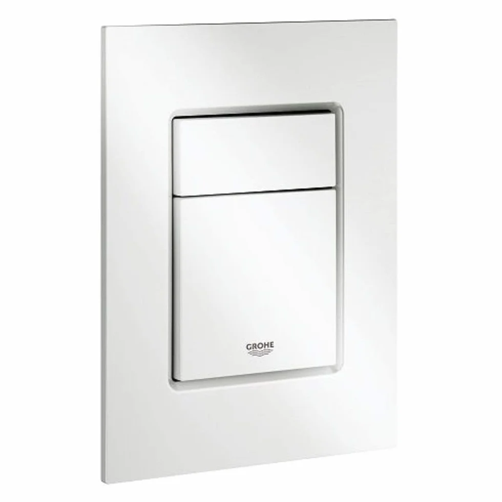 Grohe Skate Cosmopolitan S WC- Betätigungsplatte für Rapid SL S-Size, 130 x 172 mm, 2-Mengen- und Start und Stopp-Betätigung, 37535SH0 Alpinweiß Design Größe