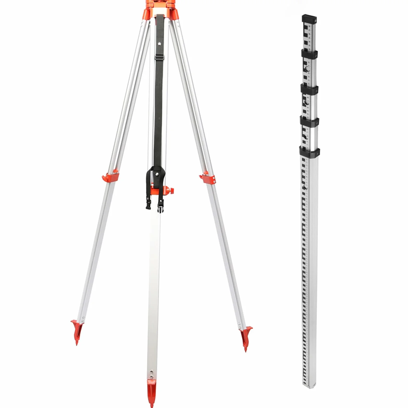 VEVOR Professional Rotationslaser max. Arbeitsbereich 500 m rot, Linienlaser 360 Grad Laser höhenmesser Wasser- und staubdicht Außenbereich Arbeitszeit 20 Stunden mit Stativ & Herrscher Elektrik