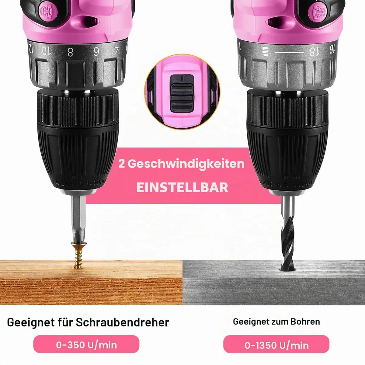 Akkuschrauber Akku Bohrschrauber AkkubohrerBohrmaschine Schrauber set：DEKOPRO 20V 30tlg Zubehör 18+1 Drehmomentstufen Schlagbohrschrauber 40Nm mit Akku und Ladegerät 20 Volt Akku-Bohrschrauber
