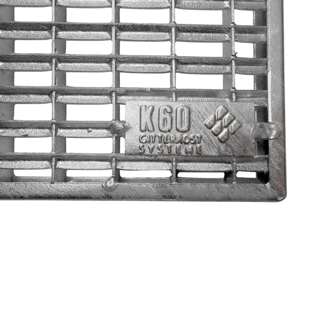 K60 Schuhabstreifer Gitterrost mit stabiler V-Stab Masche | 390 x 590 mm (Nennmaß 400 x 600 mm) | Stahl feuerverzinkt | begehbar | für Außen | Fußabstreifer Fußabtreter Eingangsrost Maschenrost