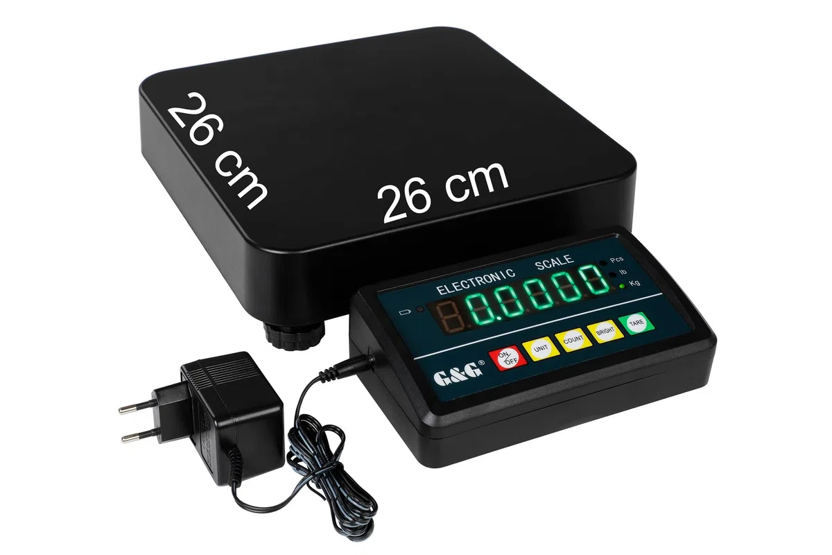 G&G PSA 100kg/1g Paketwaage Plattformwaage Boden aus Aluminumguss LED