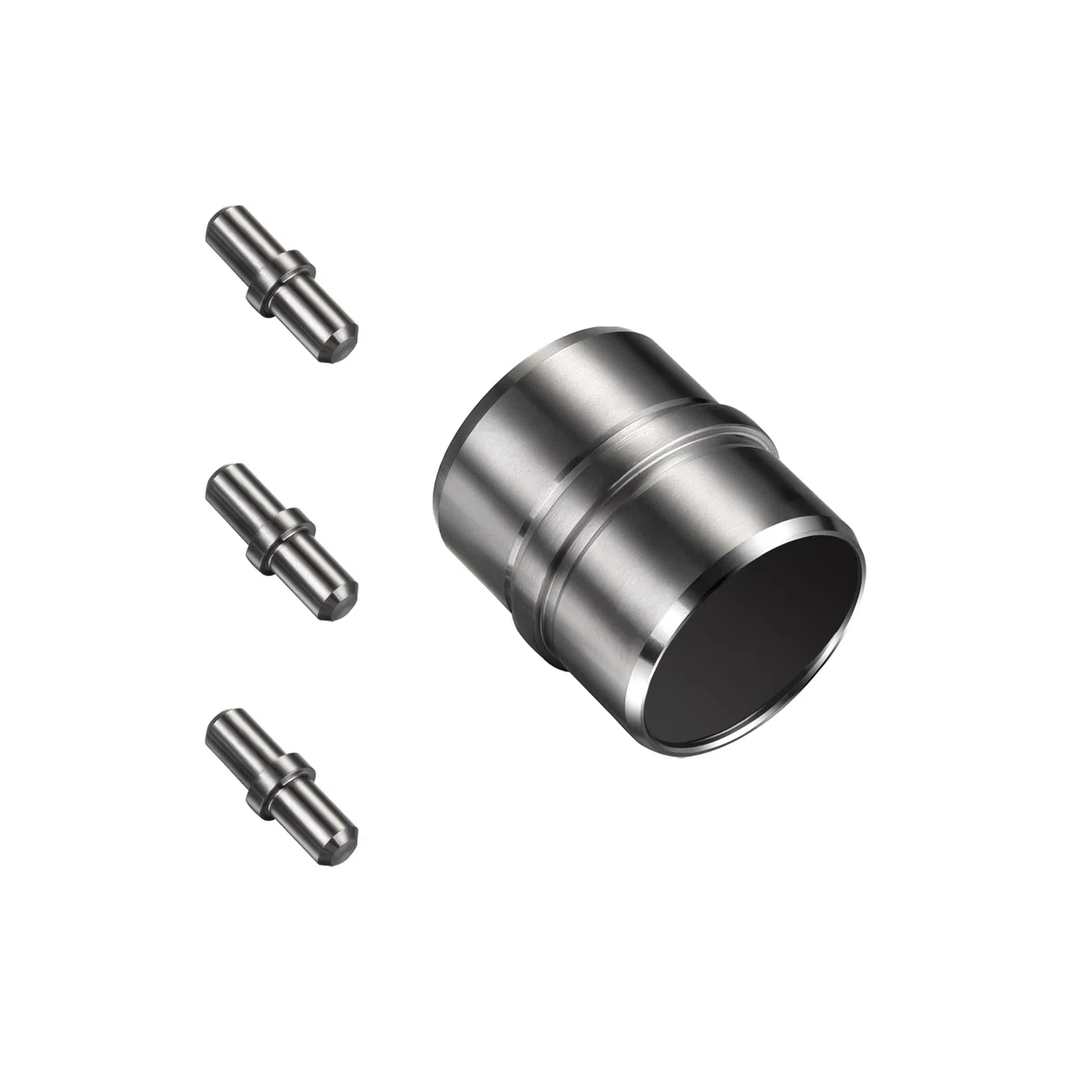 AICA Edelstahl Geländerverbinder-Set Gerade Flexibel und Langlebig für Geländersysteme 42,4 mm Durchmesser 3 Querholme