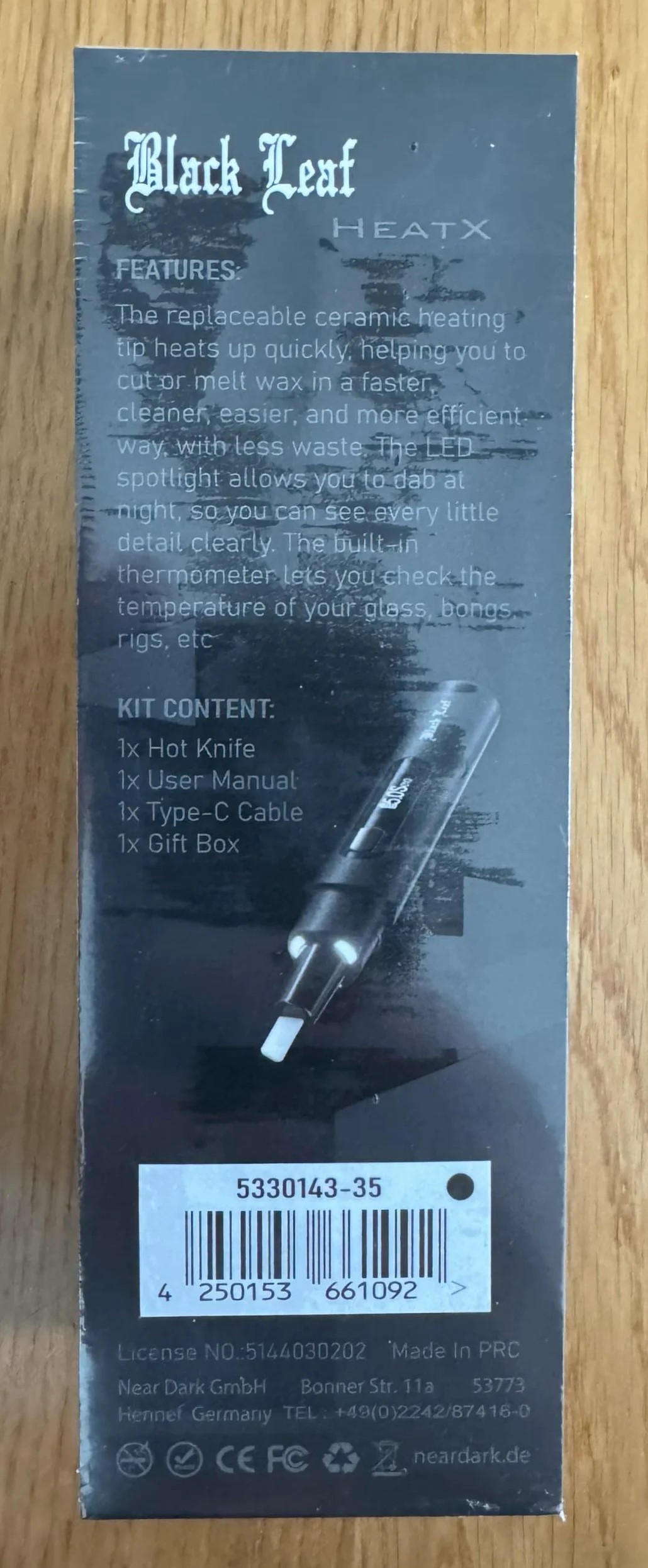 Black Leaf Hot Knife LED + Thermometer Fahrenheit
