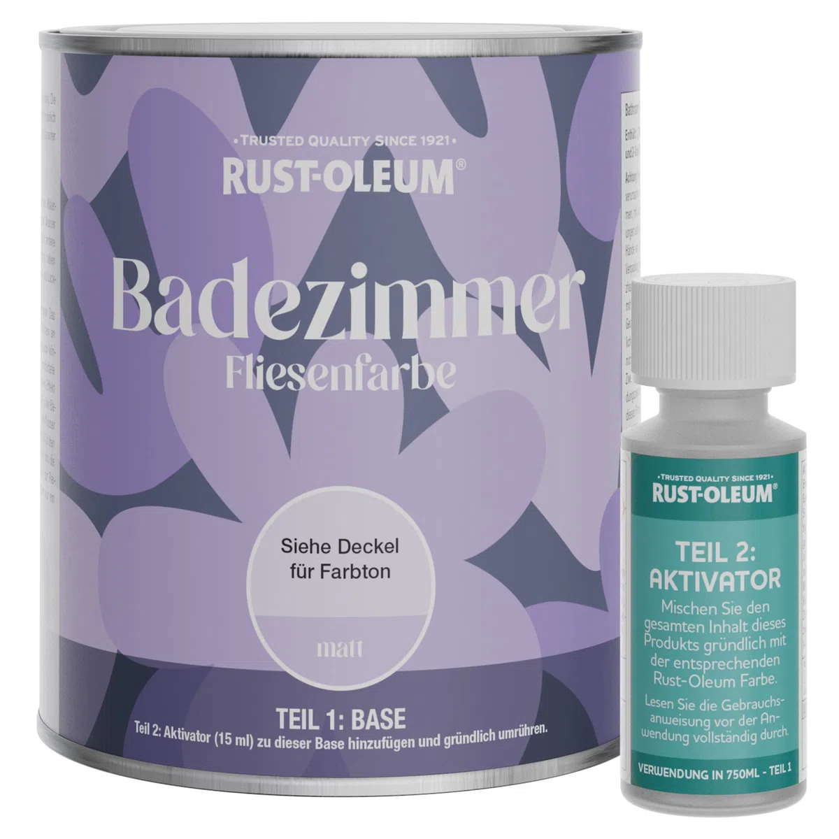 Rust-Oleum wasserfeste schwarz Fliesenfarbe für Badezimmer in Matt Finish - Schwarzer Sand 750ML