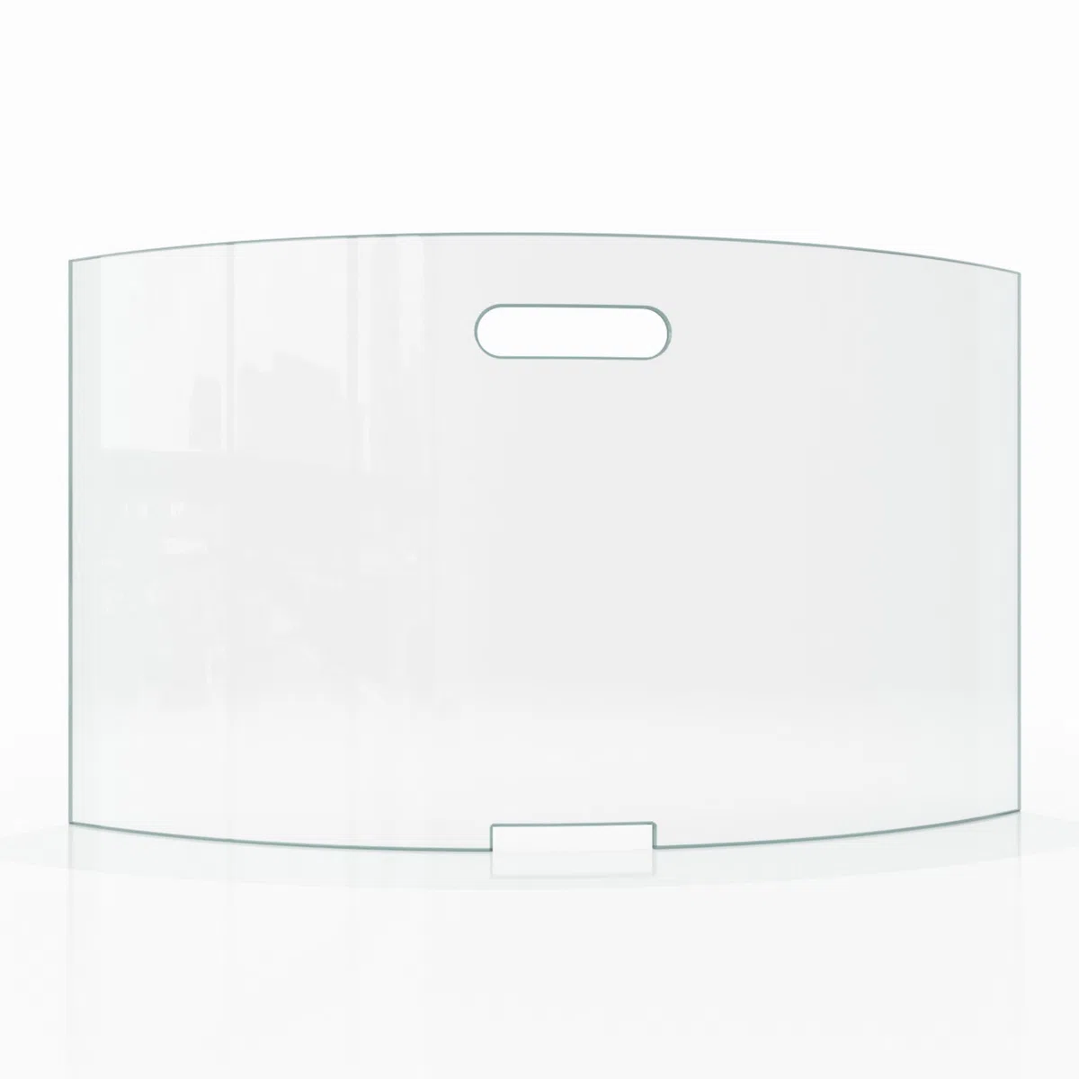 BIJON Kaminschutzgitter aus Spezial-Sicherheitsglas, Hitzeschutz Funkenschuztgitter, Ofenschutzgitter aus echtem ESG-Glas, Kamin Ofen Glas Funkenschutz 75 x 50 x 16 cm