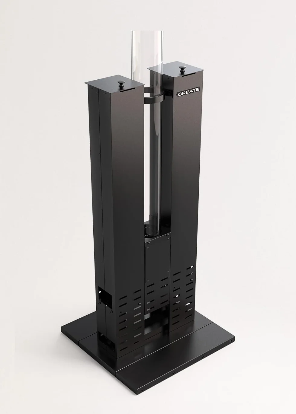 CREATE/FIRE TUBE HEATER/Rauchfreier Pelletofen für den Außenbereich / 8,2 kW, rauchfrei, widerstandsfähige Materialien, Fassungsvermögen 3,6 kg Pellets, Reichweite bis zu 9 m2