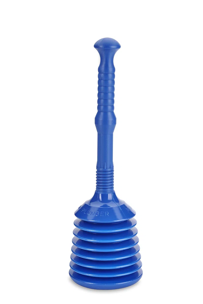 TURBO PRODUKTE Turbo Stampfer Blau - Pömpel rohrfrei - Saugglocke für Toilette, Waschbecken, Dusche uvm. - maximale Saugkraft - 10-faches Ansaugvolumen