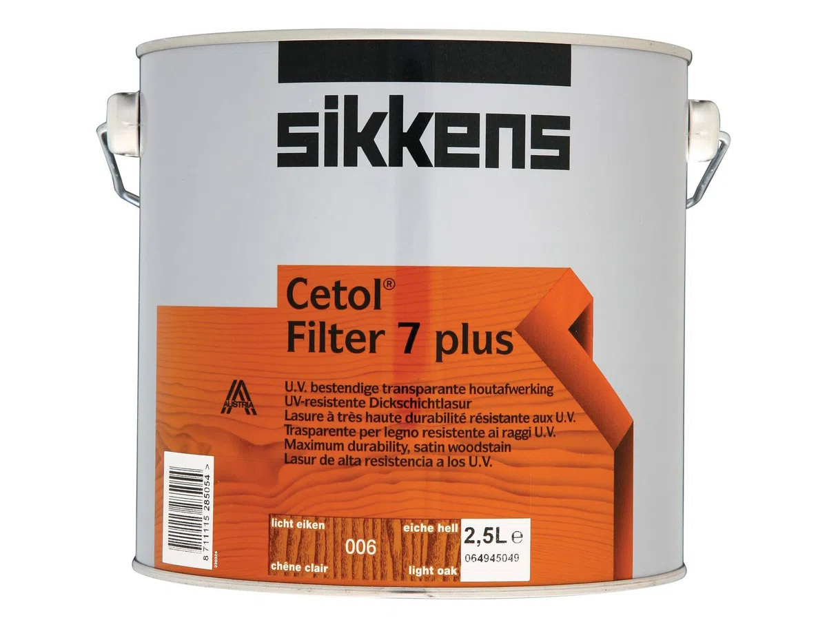 Sikkens, SIKCF7PLO, Cetol-Filter 7-Plus durchsichtige Holzlasur, 2,5 l, Helle Eiche