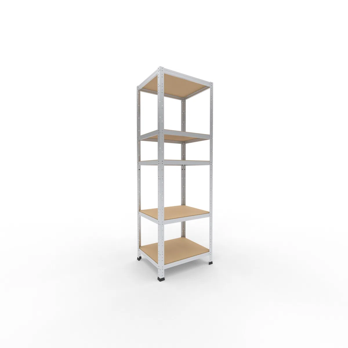 shelfplaza Home 180x60x50 cm Schwerlastregal in verzinkt mit 5 Böden und 175 kg Traglast pro Boden