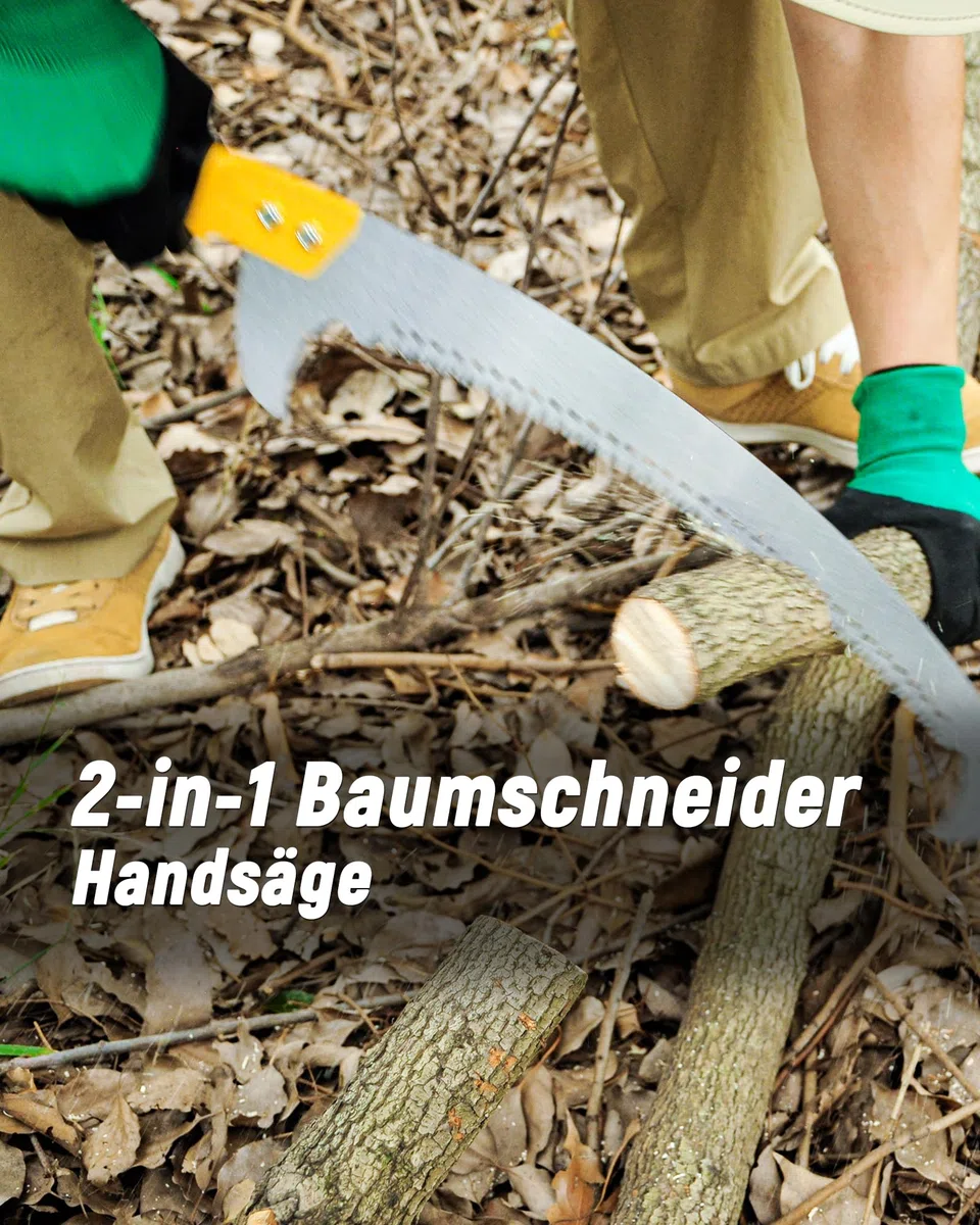 Astsägen mit Stiel zum Baumschnitt 4,3M Leichtgewichtige manuelle Edelstahlverlängerung, hohe Baumsäge mit Klinge für Trimmer, Äste, Baumschneider bei Forstwirtschaft, Hof, Garten und