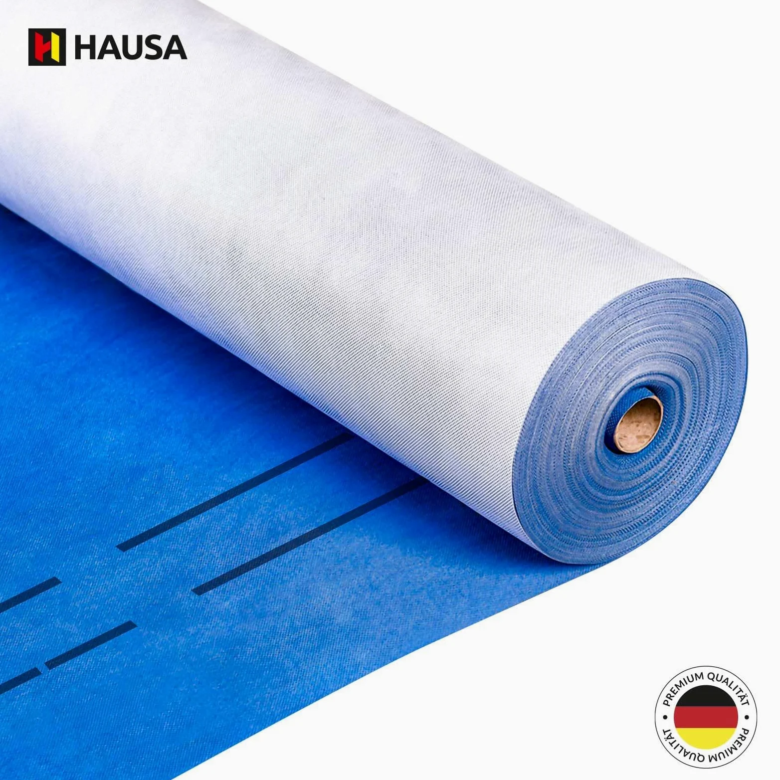 HAUSA Unterspannbahn Dach Titanium HU200SK 200g/m² 37,5m² (1,5mx25m) Dachfolie mit klebestreifen hochdiffusionsoffene wasserdichte Unterdeckbahn witterungs- alterungsbeständig reißfest Schalungsbahn