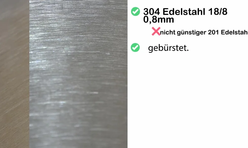 100x50, Küchenspüle, Edelstahl 304 Materialdicke 0,8 mm,Spülbecken,Spüle, Einbauspüle,eckig 1 Becken, XXL Becken 50x40cm (Ablagefläche links)