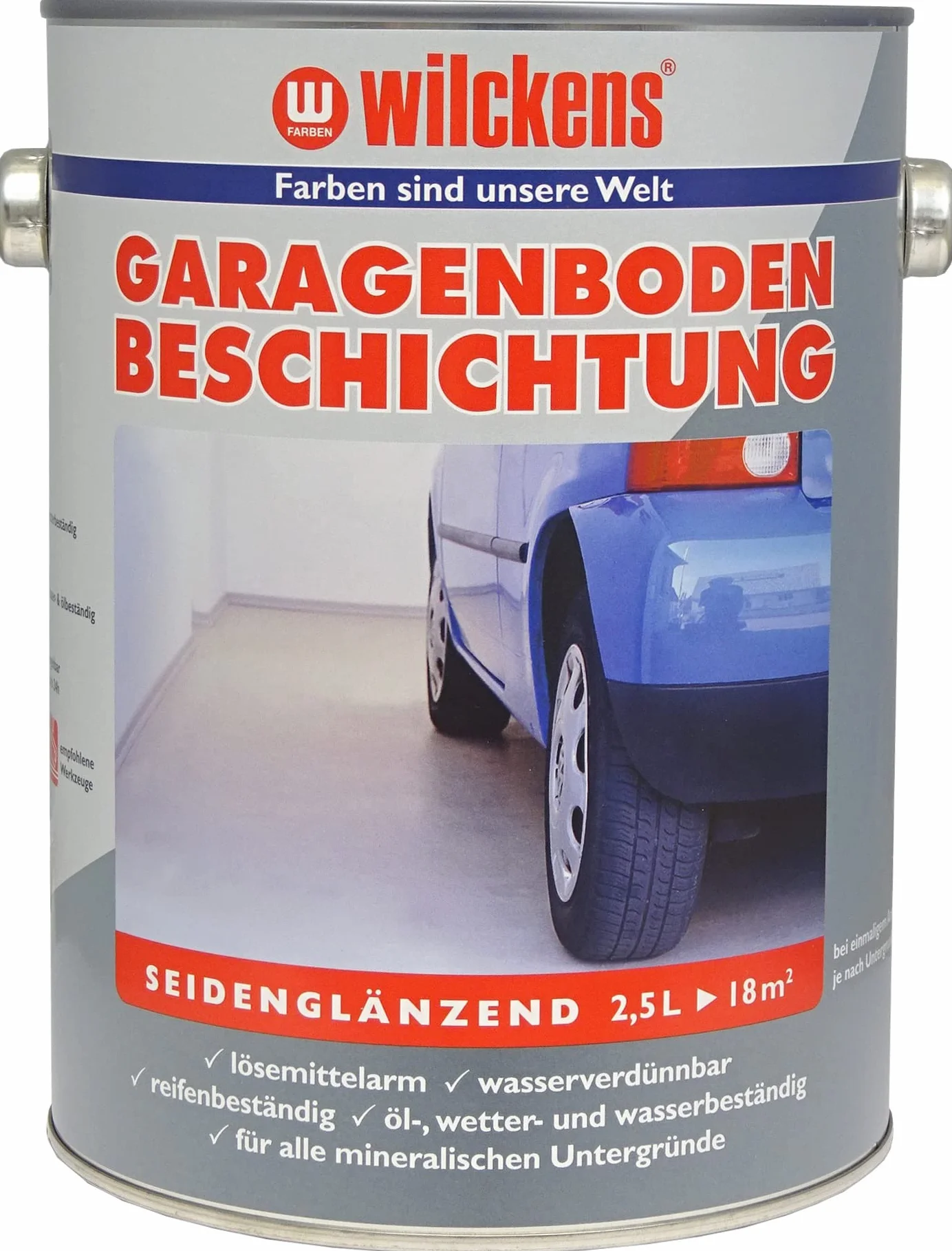 Wilckens Garagenboden-Beschichtung, 2,5 l, RAL 7001 Silbergrau