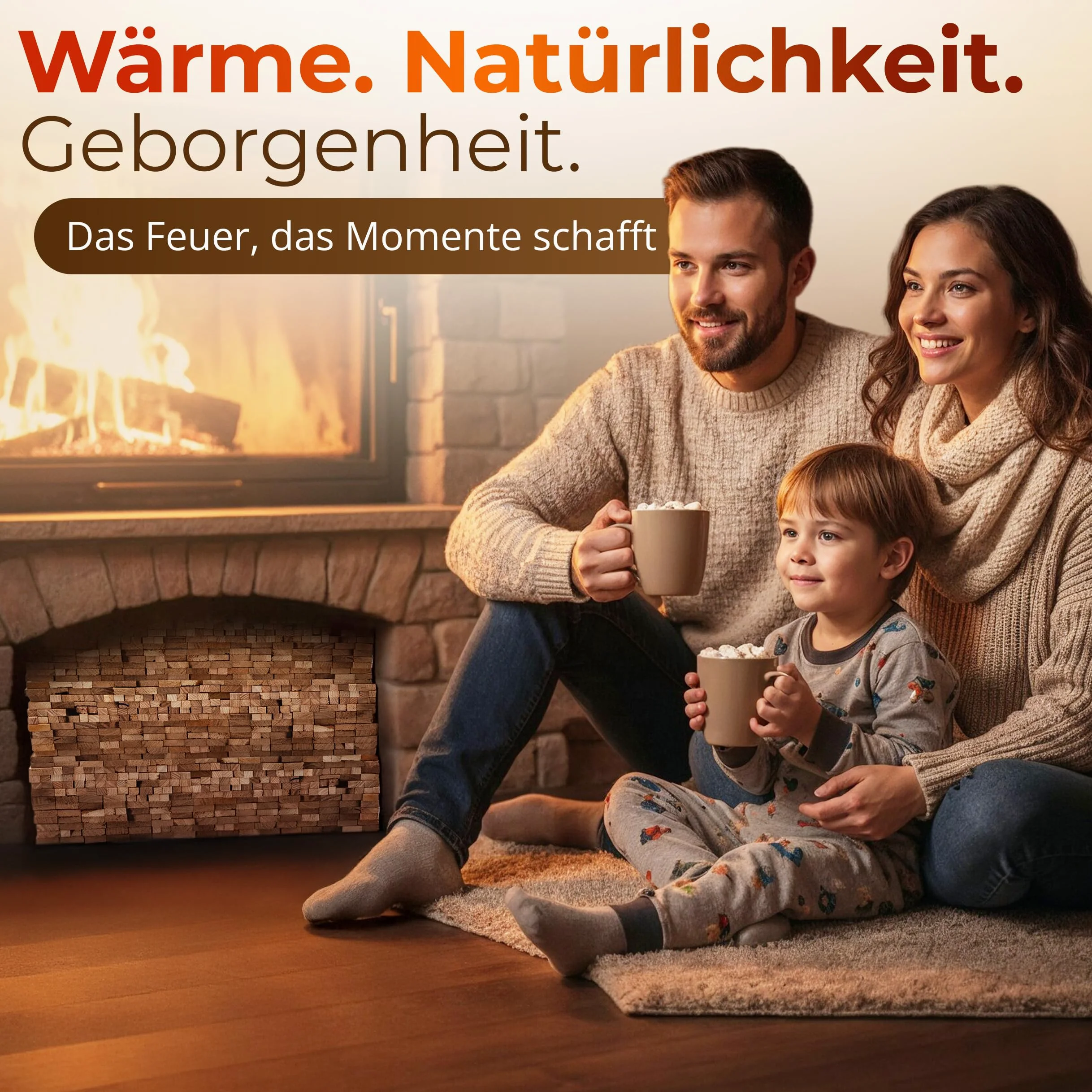 Aleko Parkett Premium 28 kg Brennholz - Anzünder aus Eichenholz, Bio Kaminanzünder, für Grill, Kamin, Ofen - perfekter Grillanzünder, getrocknetes und unbehandeltes Anmachholz