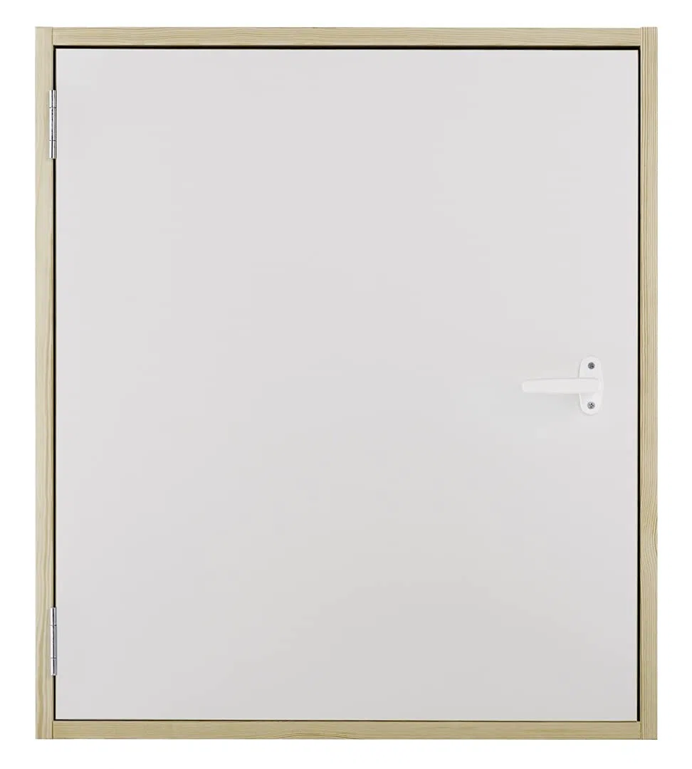oMan Kniestocktür Drempeltür Holz mit Wärmedämmung Abseitentür TERMO U=1,22 W/m2K (70x70), Weiß