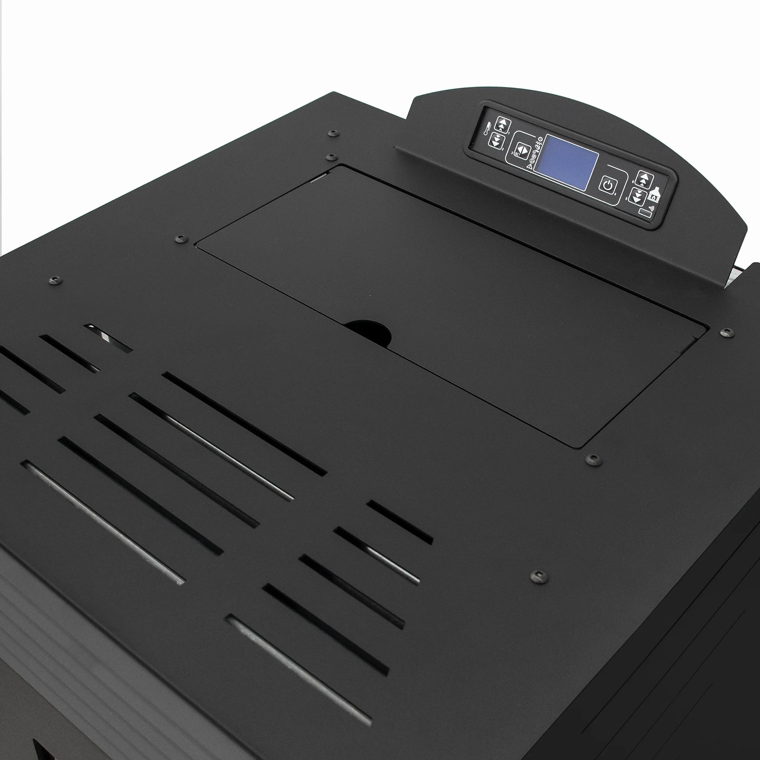 STUFE A PELLET ITALIA California 8 KW WiFi | Pelletöfen Effizienz 91% Heizt 70m² Autonomie 20 Std. Programmierbar WiFi-Steuerung 5 Geschwindigkeiten und Kräfte Kompaktes Design 24 M Garantie Schwarz