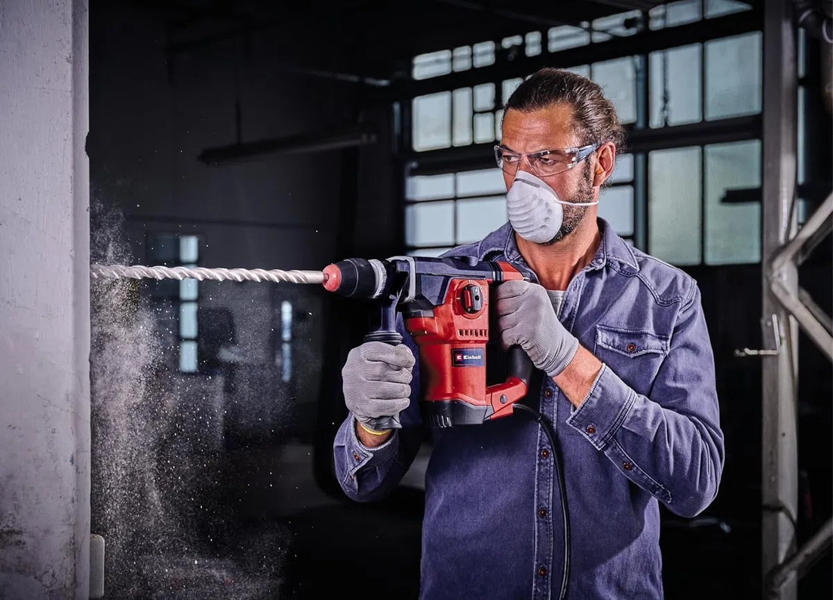 Einhell Bohrhammer TE-RH 32-1600 4F (1.600 W, 4,5 J, Hammerbohren/Bohren/Meißeln mit und ohne Fixierung, Pneumatisches Schlagwerk, SDS-plus Werkzeugaufnahme, inkl. Koffer)