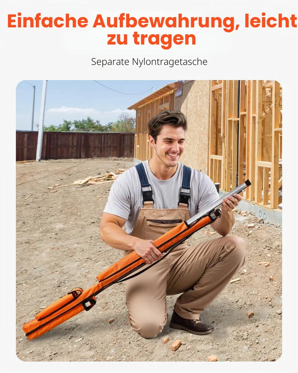 VEVOR 4-teiliges Torpedo-Wasserwaagen-Set, 120/60/40/25cm alle magnetischen Wasserwaagen, Libellen-Lineal für 45/90/180 Grad, magnetisches Kasten-Werkzeug aus Aluminiumlegierung