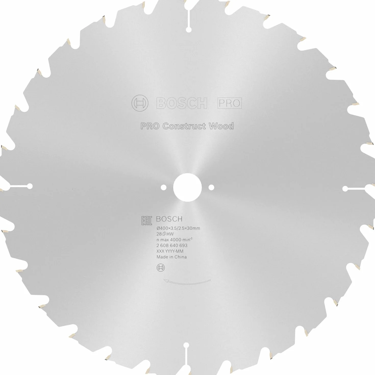 Bosch Accessories Bosch Professional 1x Kreissägeblatt Construct Wood (für Holz, Sägeblatt Ø 400 x 30 x 3,5 mm, 28 Zähne, Zubehör Kreissäge)