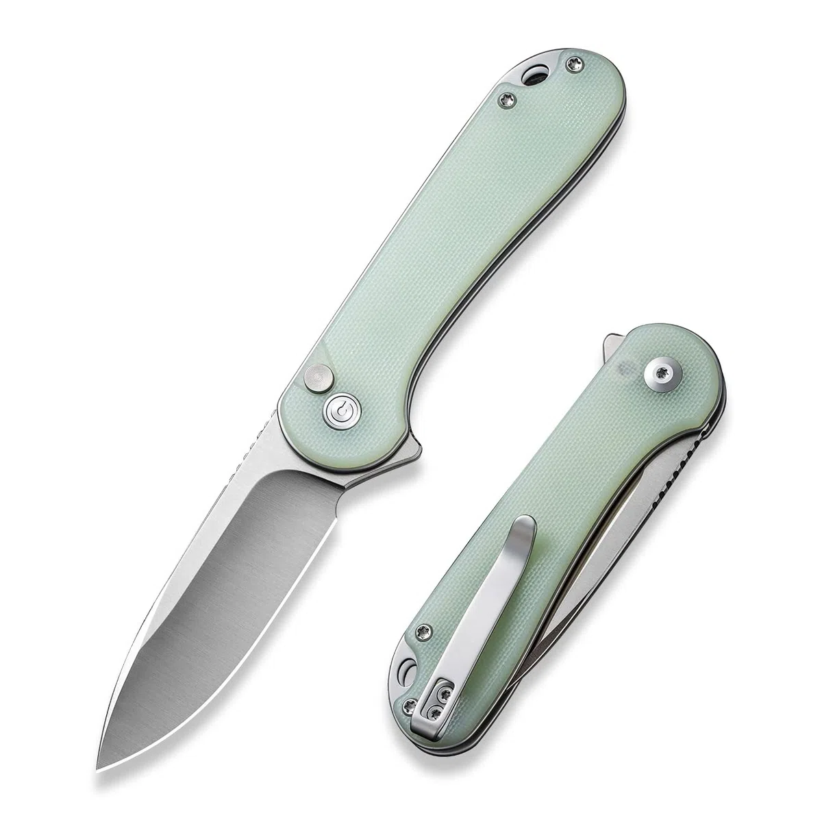 CIVIVI Elementum II Klappmesser mit 7,51 cm Nitro-V-Klinge und naturfarbenem G-10-Griff, Outdoor-Messer mit Clip (C18062P-2)