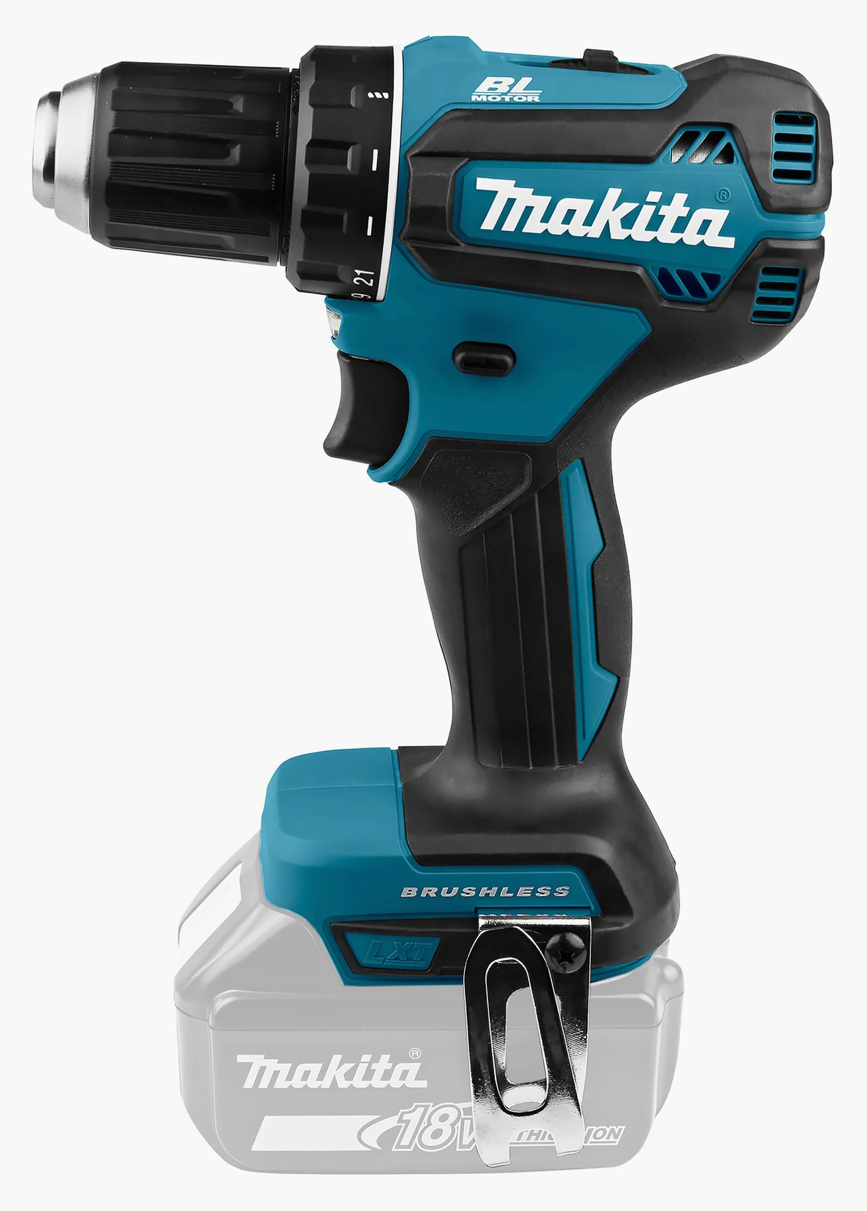 Makita DDF485Z Akku Bohrschrauber 18 V, ohne Akku, ohne Ladegerät, Lithium Ionen, Blau, Schwarz
