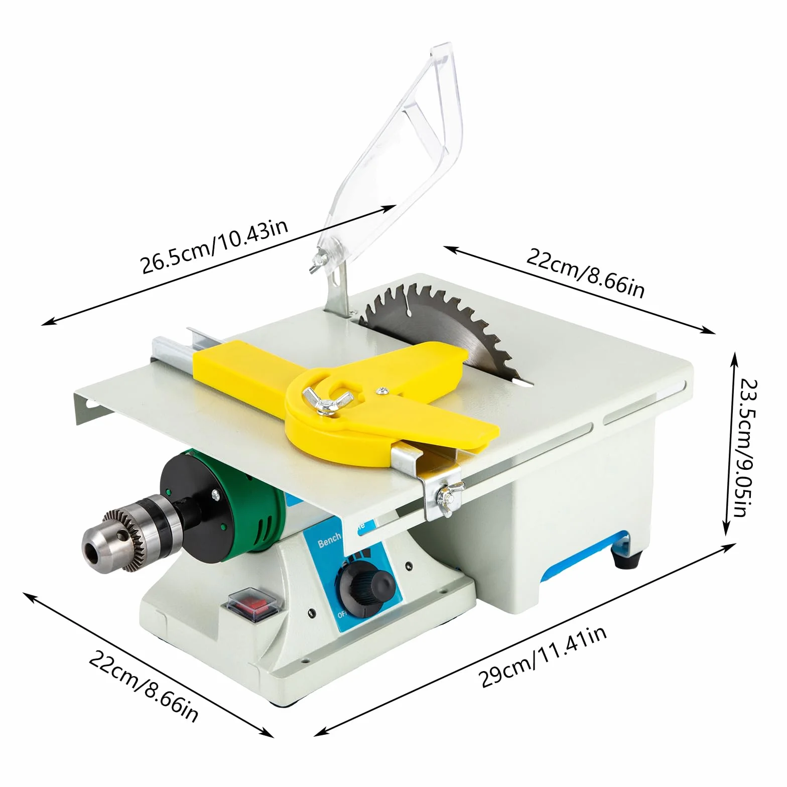 5-in-1 Edelstein Polierschleifmaschine, 750W Schleifmaschine Elektrische Poliermaschine (800-10000RPM), Tischkreissäge Tischpolierer für Polieren, Schneiden und Schleifen