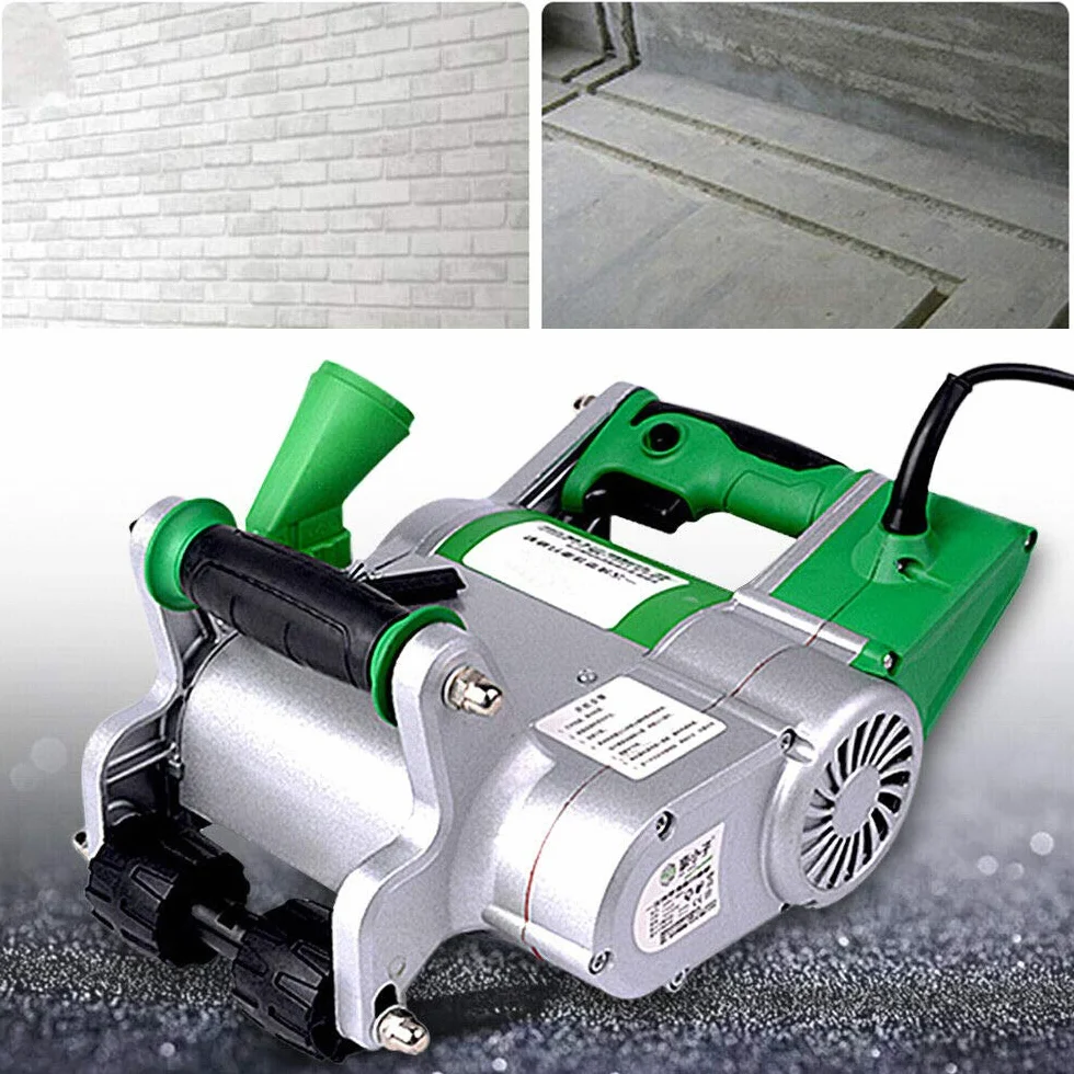 220V Elektrische Schlitzfräse 1100W Backsteinmauer Beton Schneiden Slotting Maschine Wand-Strehler Maschinen Betonschneider Kerbnut-Schneidemaschine