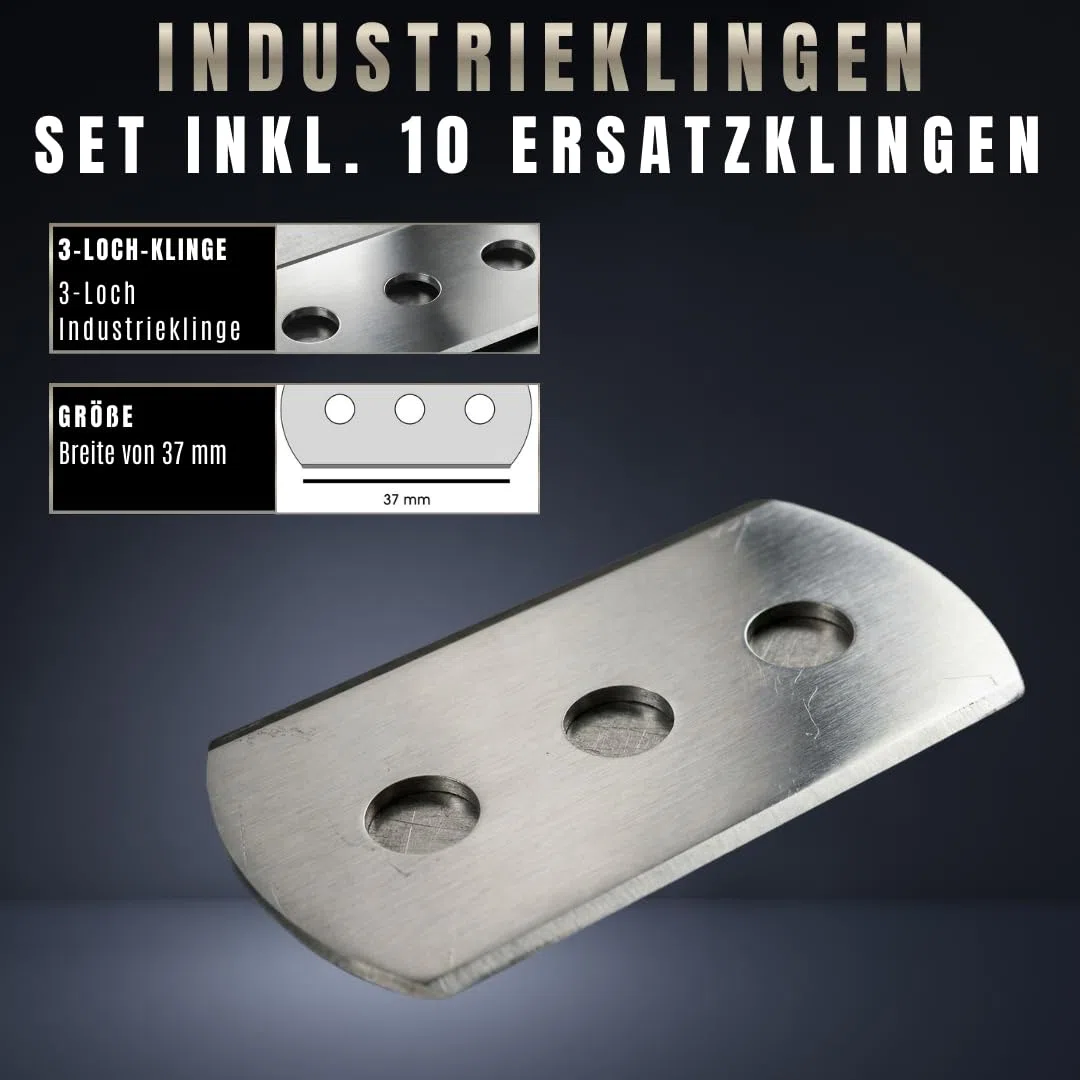 Pangolino Teppichstreifenschneider 45–100 mm | Profi Teppichschneider inkl. 10 Ersatzklingen | Stufenlos einstellbar | Präzises Zuschneiden von Teppichboden, Sockelleisten & Bodenbelägen