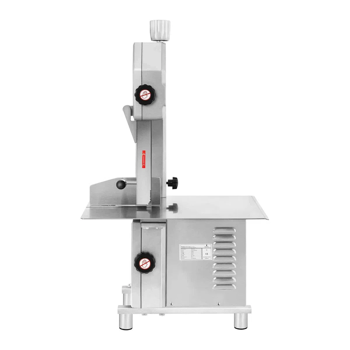 Royal Catering RCBS-1650.1ECO Knochensäge Elektrisch Knochenbandsäge Fleischsäge Edelstahl (880 W, Schnittstärke bis 180 mm, Arbeitsfläche 440 x 460 mm)