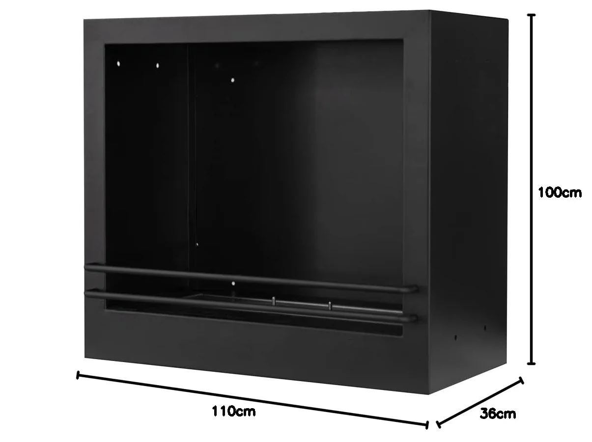 Divina Fire Cambridge Bodenkamin aus Holz, weiß, 110 x 36 x 100 cm