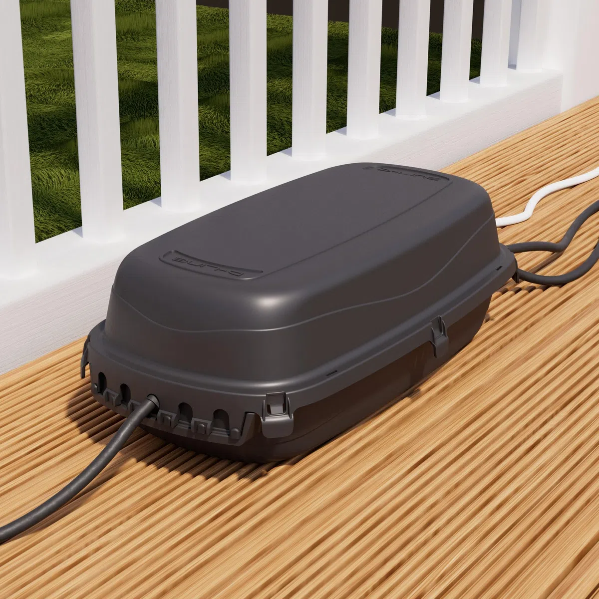 D-Line, Wetterfeste Elektrobox, IP54-Schutz - Innenmaße = 290mm (Länge) x 125mm (Breite) x 110mm (Höhe) - Schwarz