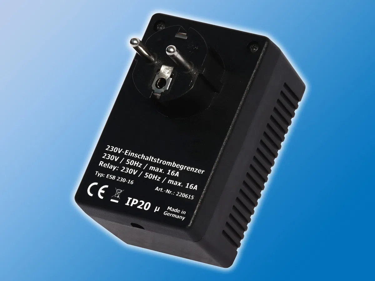 Einschaltstrombegrenzer ESB 230-16 230V 16A 3680W Anlaufstrombegrenzer - MADE IN GERMANY -