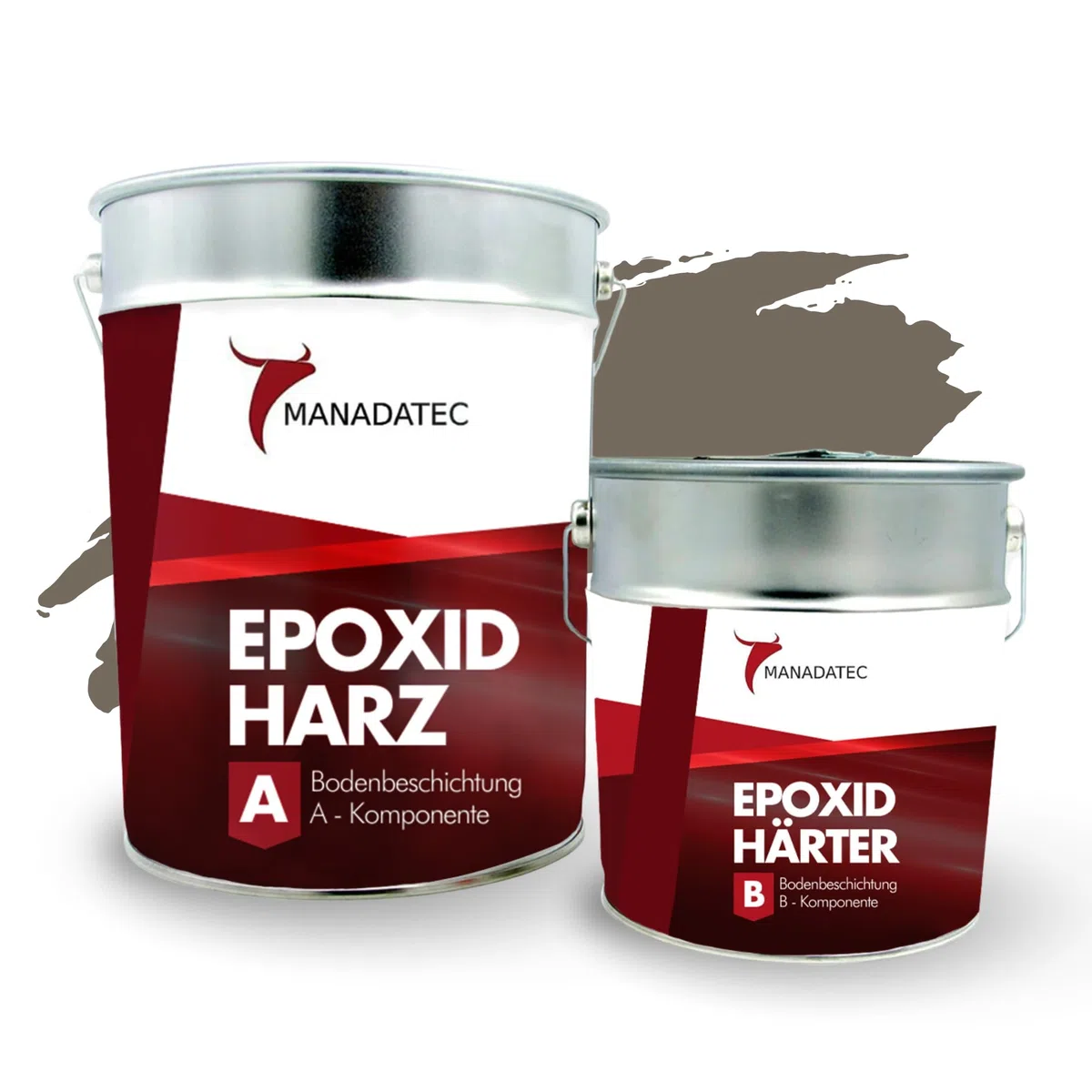 2k Epoxidharz Bodenbeschichtung 5kg I RAL 7006 Beigegrau I Abriebfest, lösemittelfrei, geruchsneutral I Garagenbodenbeschichtung I Epoxy Bodenbeschichtung Garage I Keller Epoxidharz Boden
