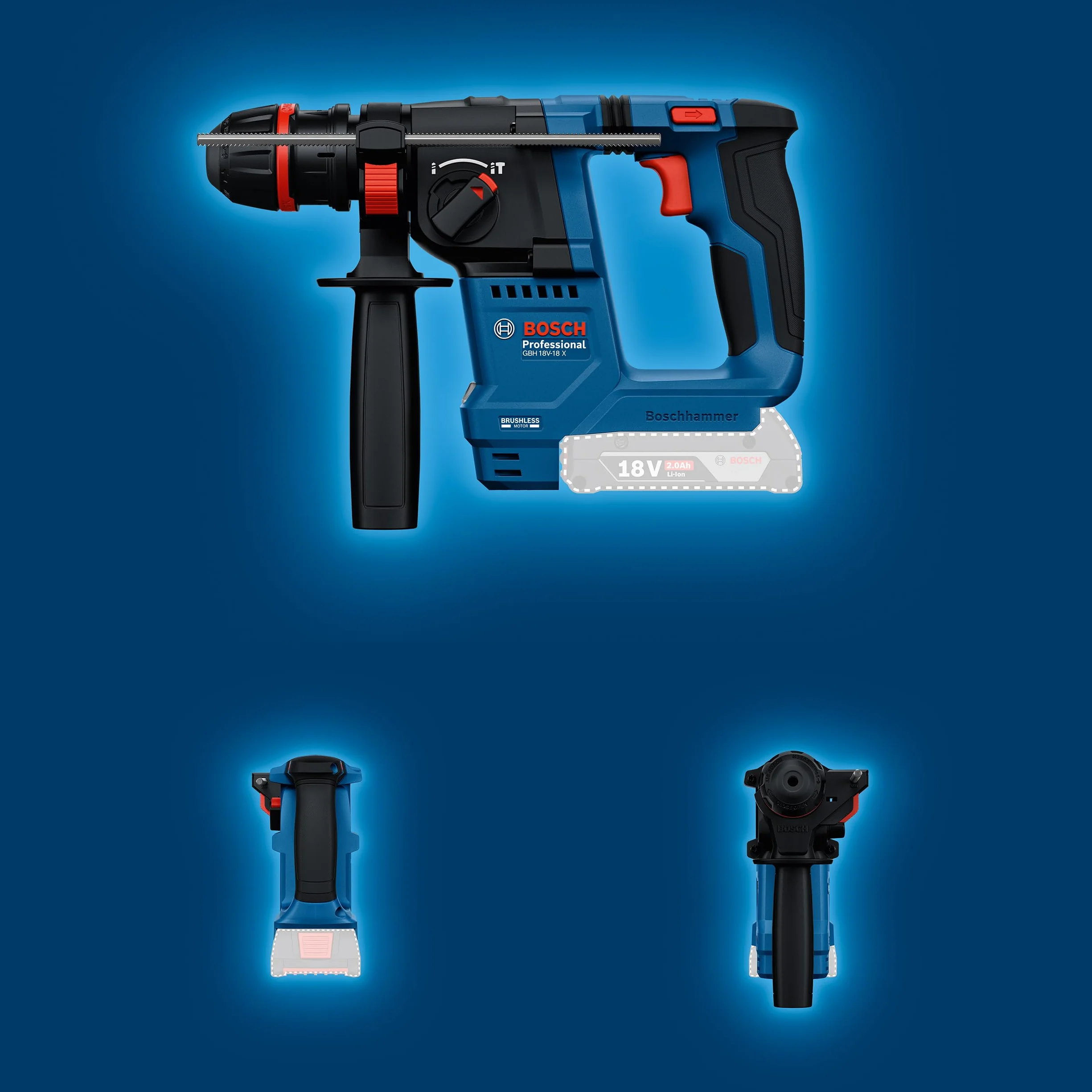 Bosch Professional 18V System Akku-Bohrhammer GBH 18V-18 (SDS plus)