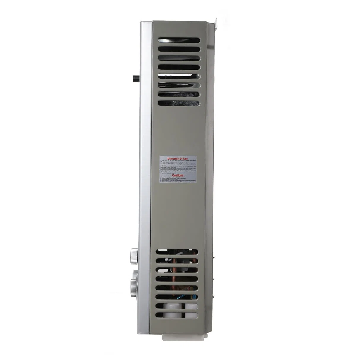 32KW 16L Tragbarer Gas Durchlauferhitzer Propangas Campingdusche für Außenbereich Bad Warmwasser Camping Warmwasserbereiter Warmwasserboiler, Silber