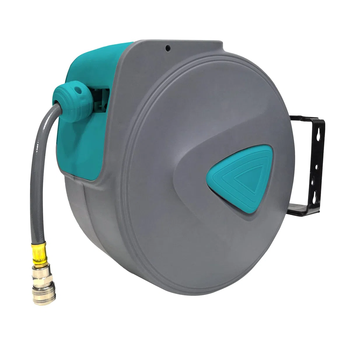 HENGMEI 20m Druckluftschlauch Druckluft Schlauchtrommel 1/4" Trommel Wandschlauchhalter Aufroller automatisch Schlauchaufroller