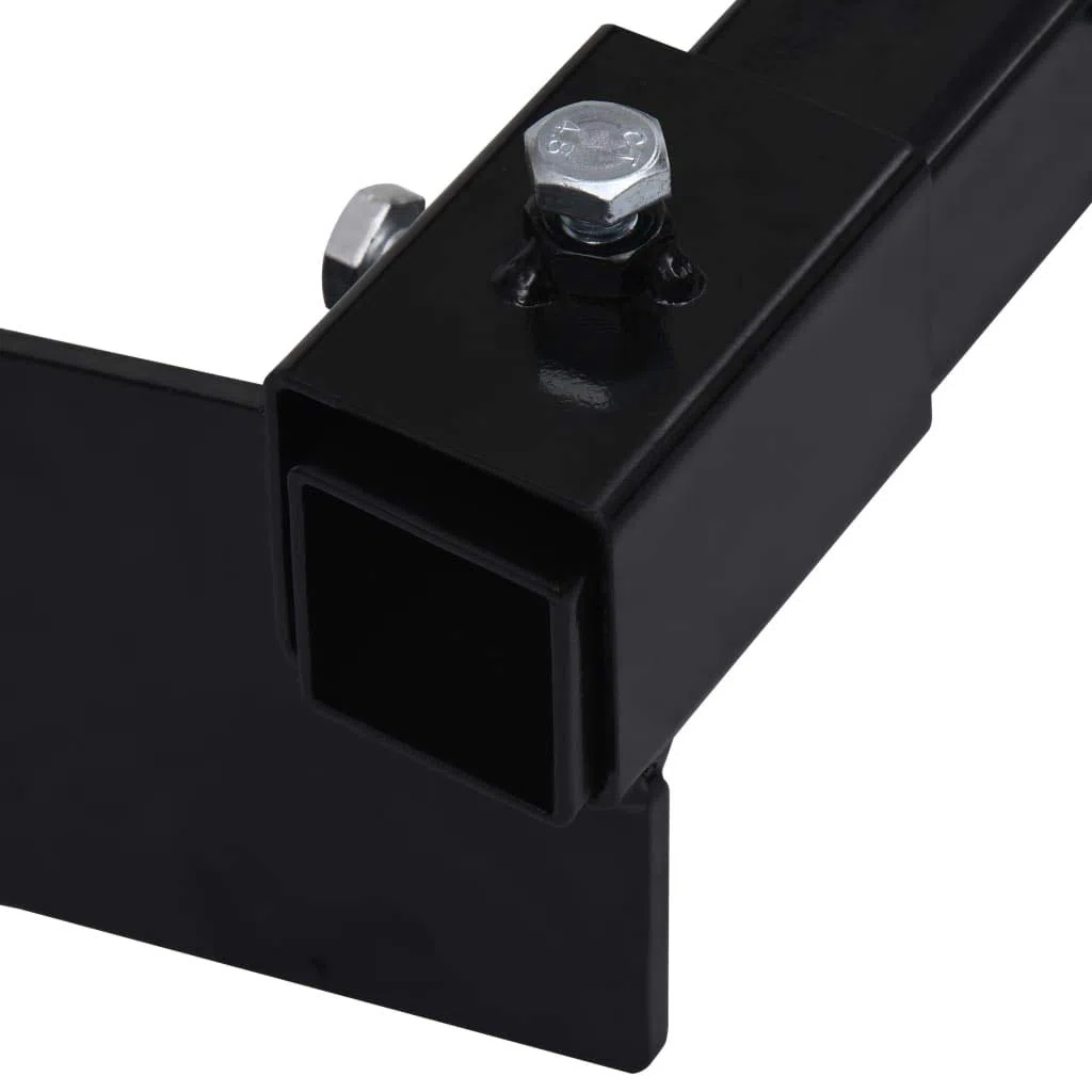 vidaXL Schneepflugadapter für Rasentraktor Rasenmäher Mäher Schneeschild Räumschild Schneepflug Anbausatz Stahl Schwarz 401x220x120mm