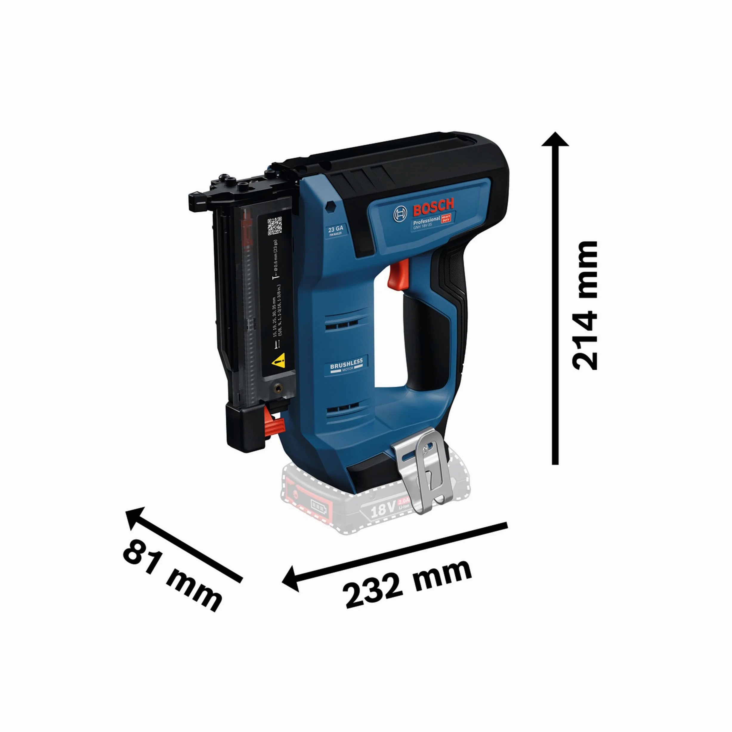 Bosch Professional GNH 18V-35 Akku-Holznagler 18V bürstenloser Motor