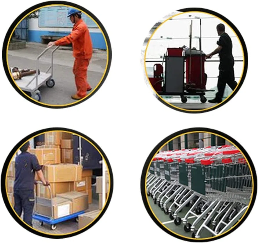 Möbelrolle, Schwerlastrolle, 4er-Set Möbelrollen mit Schwenkplatte, Industrierollen aus grauem TPR-Gummi, Hochleistungs-360°-Oberplatten und -Lager, geräuschlos, Ersatz