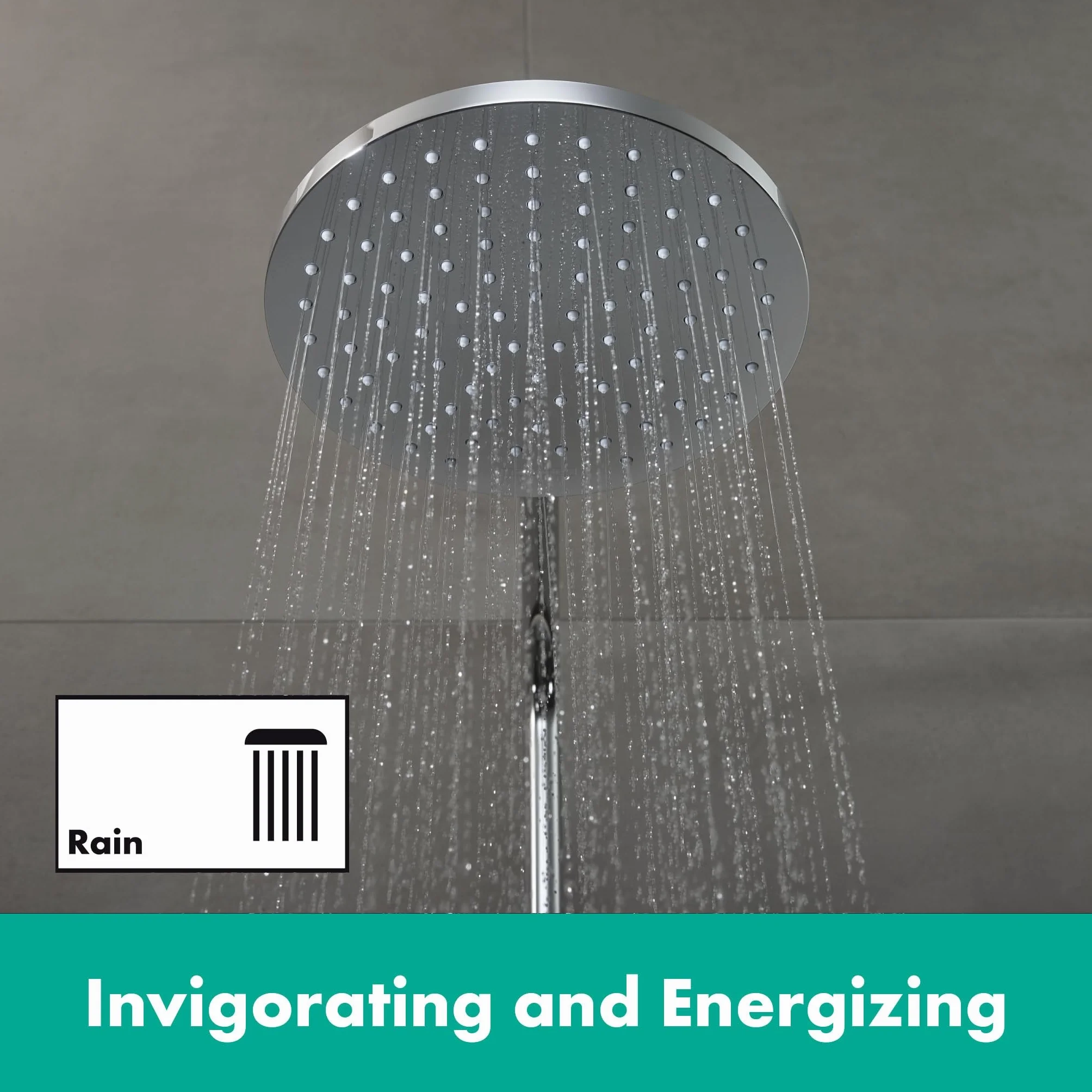 hansgrohe Vernis Blend - Kopfbrause, runde Duschbrause (205 mm), Regendusche mit 1 Strahlart für Wand- oder Deckenmontage, Brausekopf mit Antikalk-Funktion, Chrom, 26271000