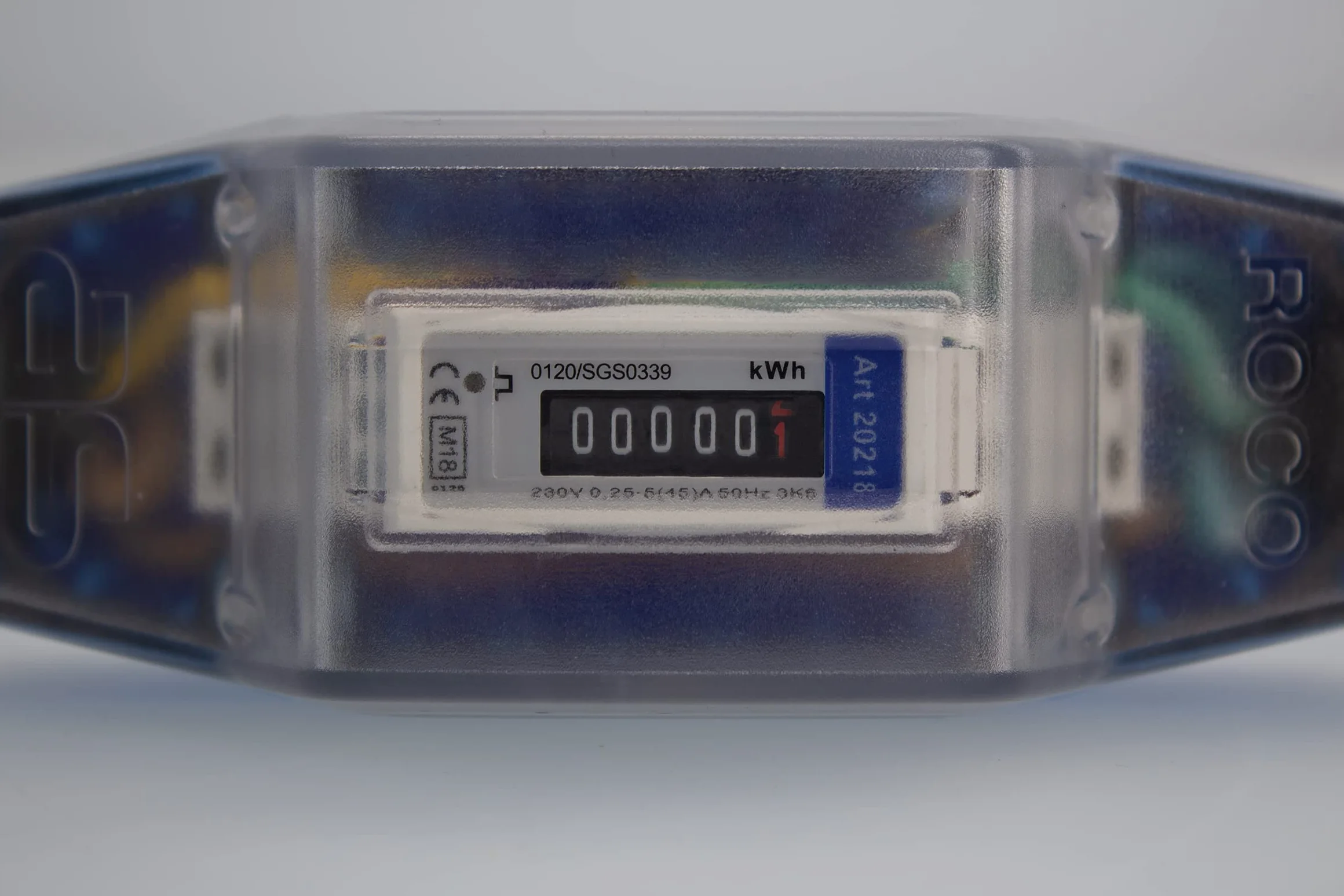 as - Schwabe Stromzähler ROCO mit PRCD, MID konform - Wechselstromzähler 1-phasig, 5+1- stellig analog - 230V/16A/max. 3500W - mit Aufhängelasche, IP44, 61760