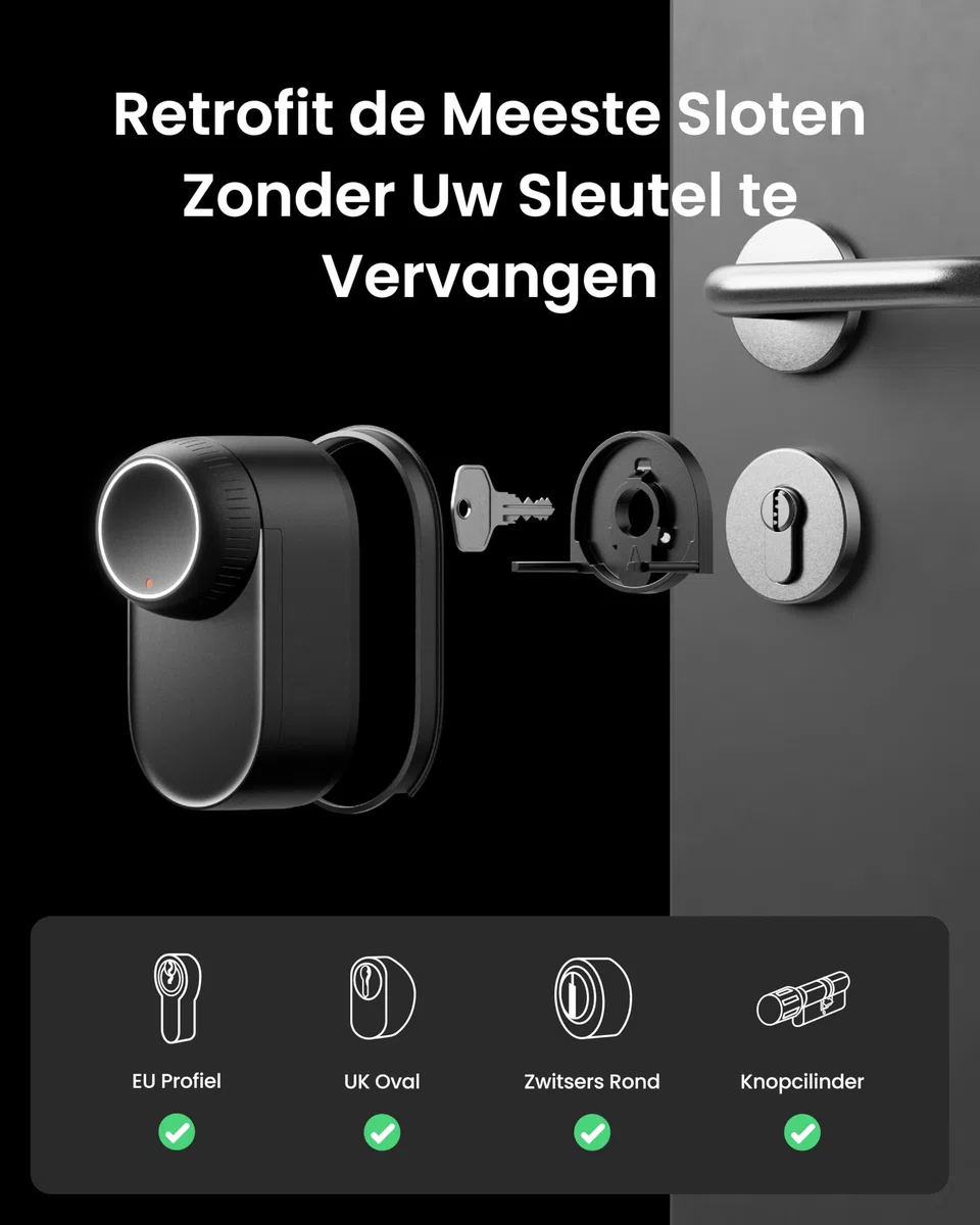 SwitchBot WLAN Smart Lock Ultra mit Video Türklingel mit Fingerabdruck-Entsperrung, Elektronisches Türschloss, Türöffner per Fingerprint, Passcode, Smartphone, Alexa, Google, unterstützt Matter